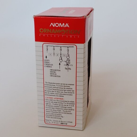 VINTAGE NOMA Ornamotion Elf Weather vein Rotating Christmas Ornament w Box - Picture 9 of 11